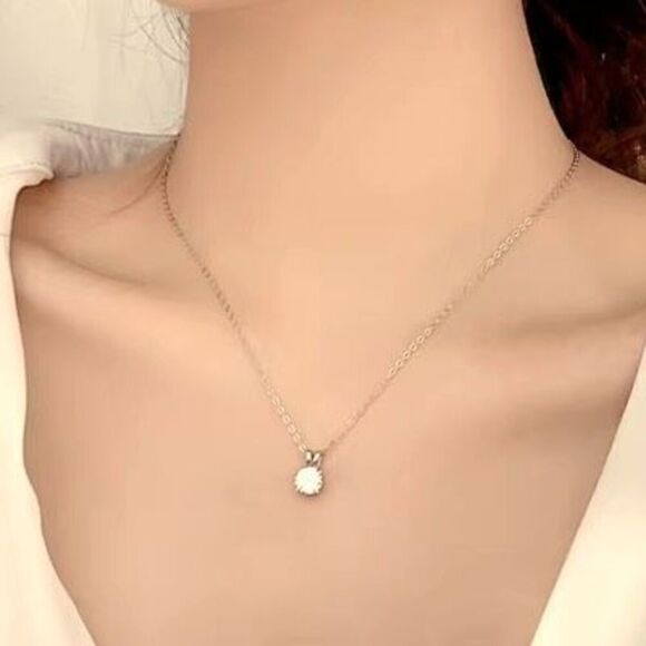 ASQ Spectacular 1ct Moissanite Diamond Necklace - Picture 2 of 16